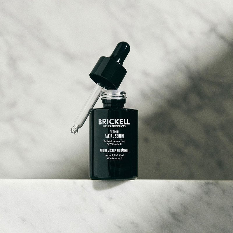 Brickell Men's Retinol Serum - Anti-Aging Treatment for Firming Face Lines & Eye Wrinkles | 1 Ounce