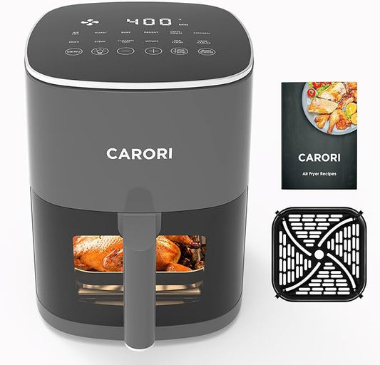 6Qt Air Fryer with Viewing Window, 12 Preset, Large Capacity, 400℉ Max Crisp, 1700W Quick Even Easy Meals, Nonstick Dishwasher Safe Basket, Bake Roast Dehydrate Reheat