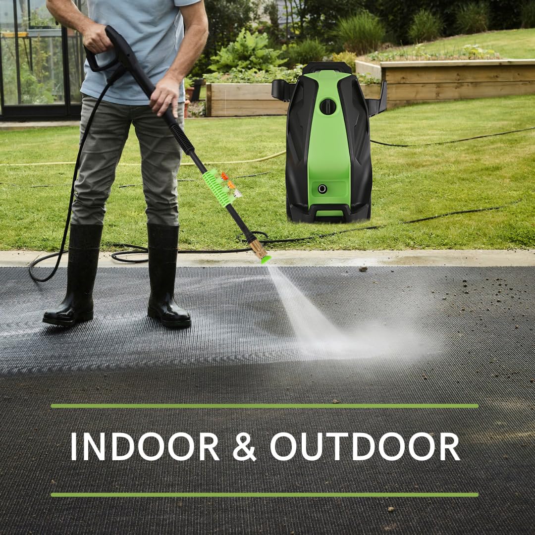 commowner 5000PSI Pressure Washer with 33FT Hose Power Washers Powered Professional High Pressure Washer Machine, Foam Cannon, 4 Tips, powerwashers for Home Cars, DGreen