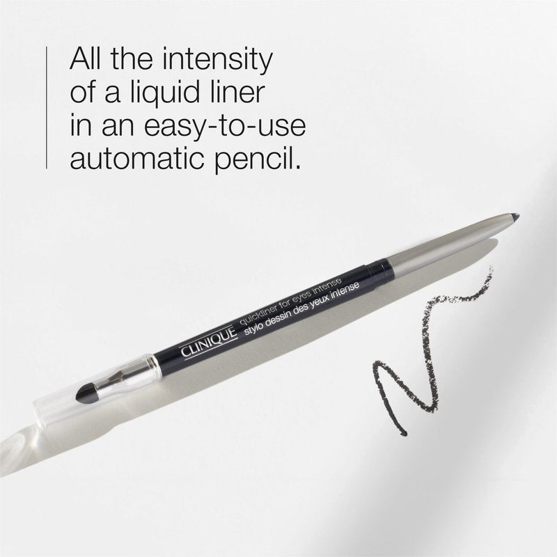 Clinique Quickliner For Eyes Intense Eyeliner Pencil | Water Resistant, Smudge Resistant + Safe For Sensitive Eyes, Intense Black