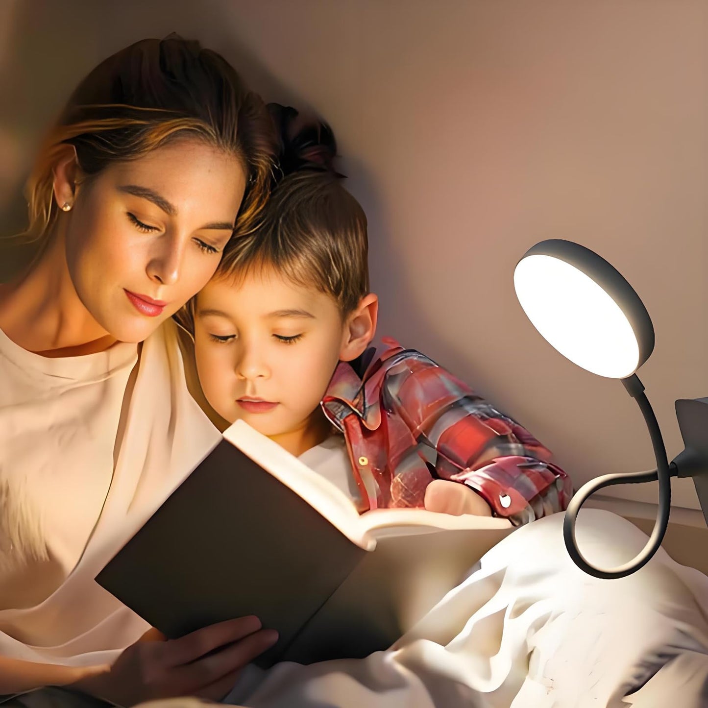 Dorm Room Essential Clip on Light, 3 Color Portable Desk Light Mini Clip Lamp, Battery Operated Small Desk Lamp with Clamp, Lightweiht Reading Lights for Books Bunk Bed Headboard Girls Guys Boys Black