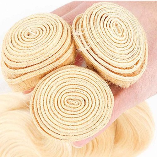 Habiliana Bundles Human Hair 20 22 24 Inch Body Wave Blonde 613 Human Hair Bundles 11A Unprocessed Brazilian Virgin Quick Weave Hair Extensions for Black Women