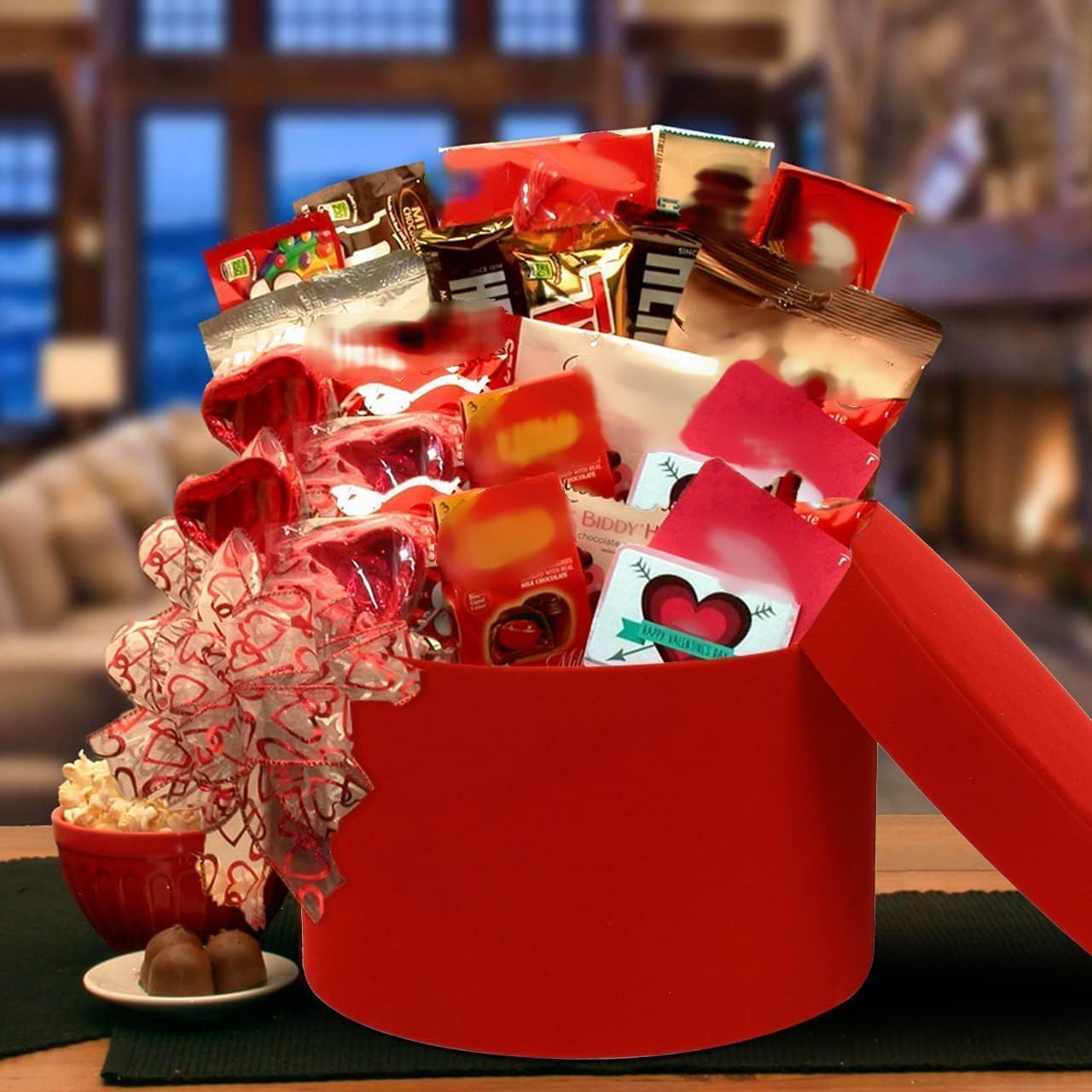 GnFlus Red Gift Boxes with Lids for Presents Set of 4 Round Velvet Nesting Christmas Gifts Box for Arrangements Flowers Wedding Birthday Valentines Bridesmaid Party Anniversary
