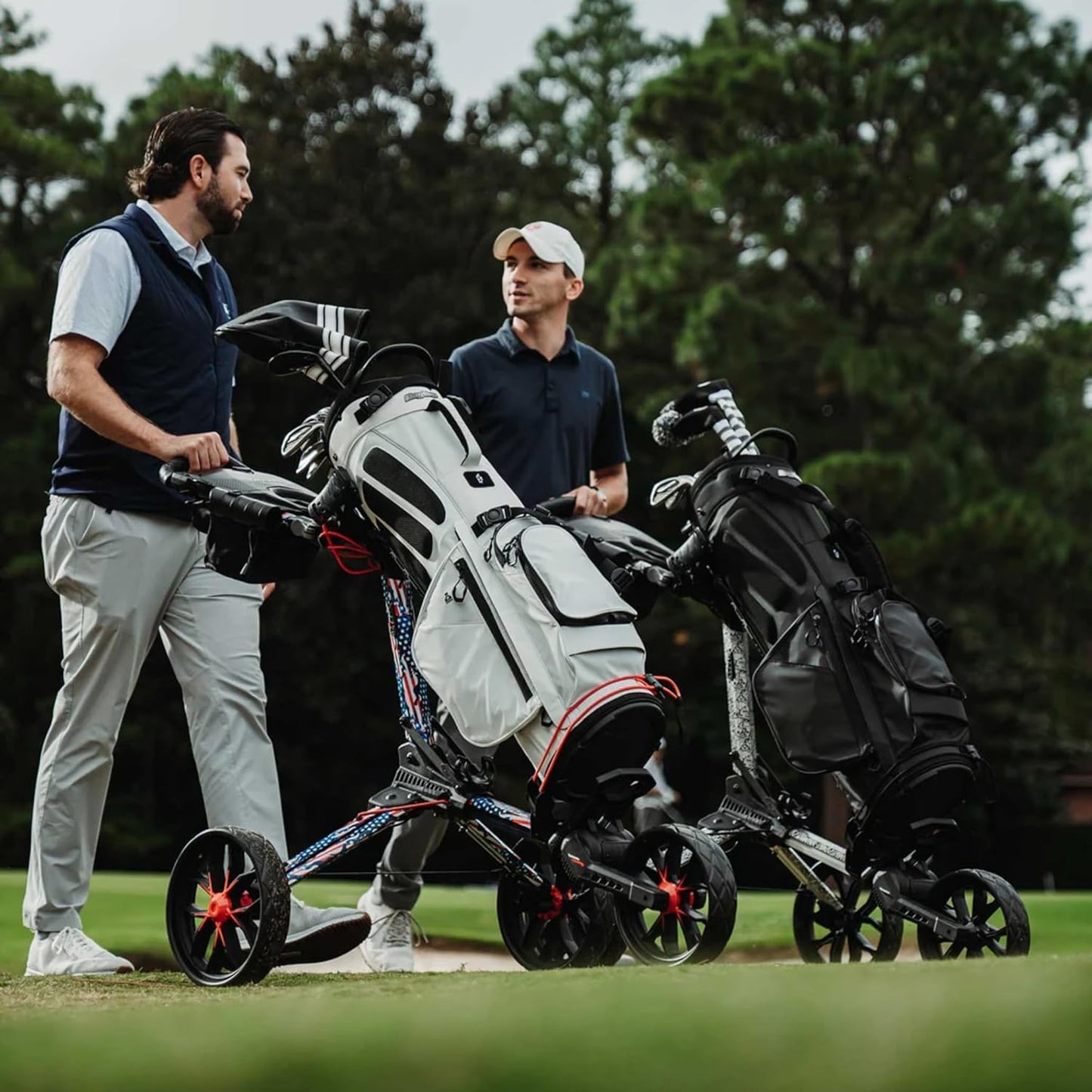 Bag Boy Limited Edition Nitron Golf Push Cart, Gray/Black USA