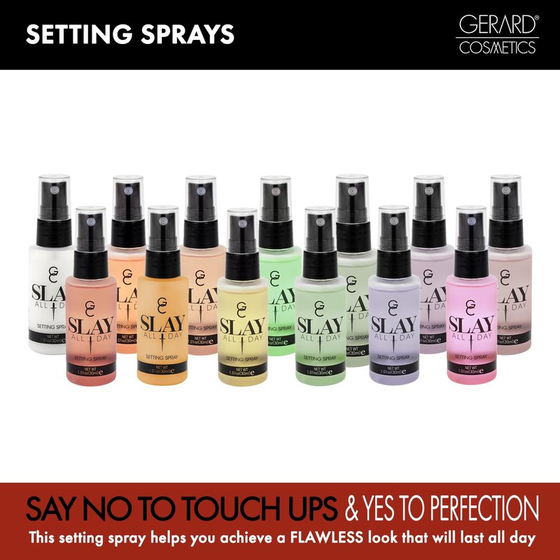 Slay All Day Setting Spray - Garden Party Set by Gerard Cosmetic for Women - 3 Pc 1.01oz Peach, 1.01 Lemongrass, 1.01oz Green Tea