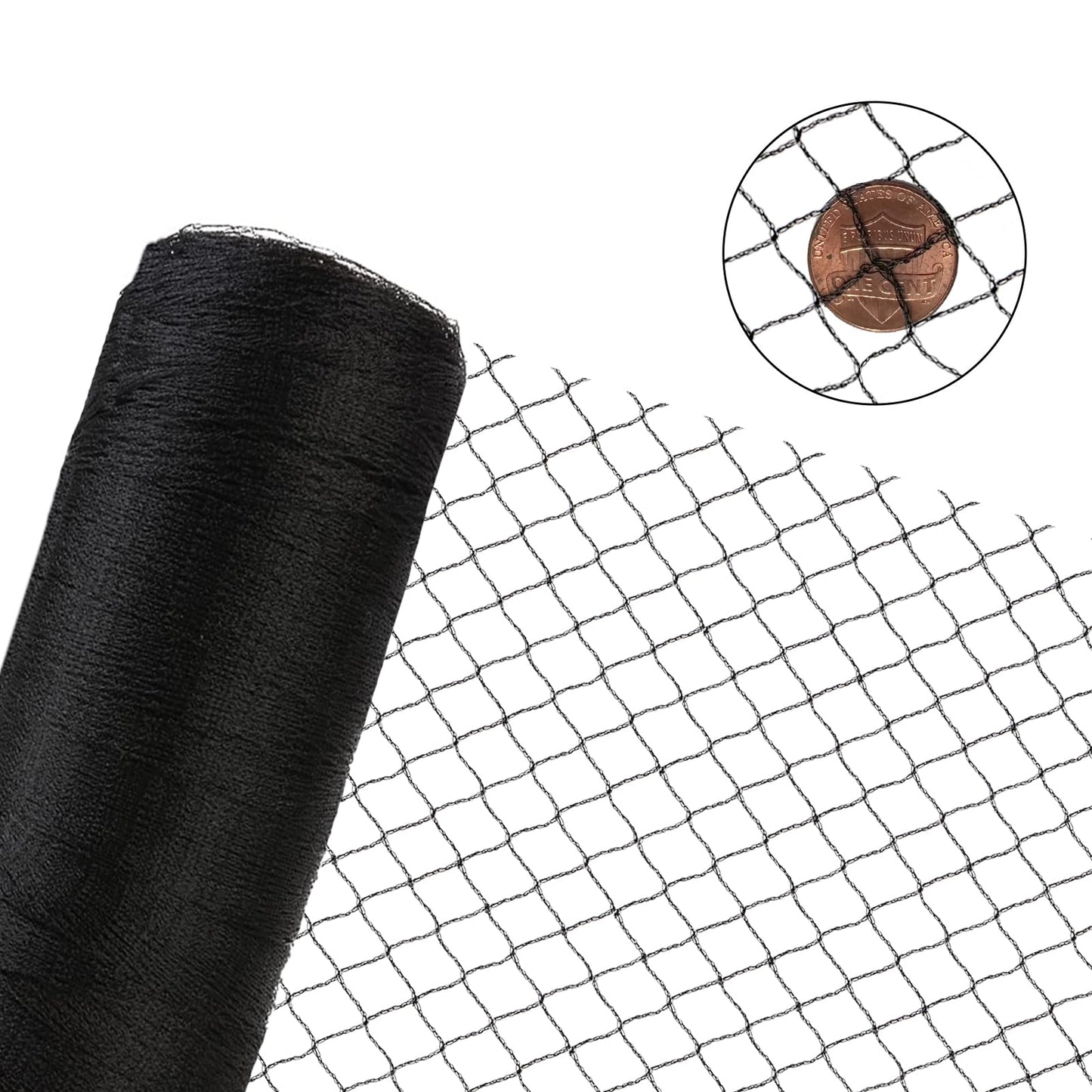 Vocray 7.5x100 Ft Deer Netting, 1/2 in Strong Woven Bird Netting for Garden Protection, Bird Net for Blueberry Bushes, Strawberry Plants, Vegetables, Against Deer, Squirres, Small Critters
