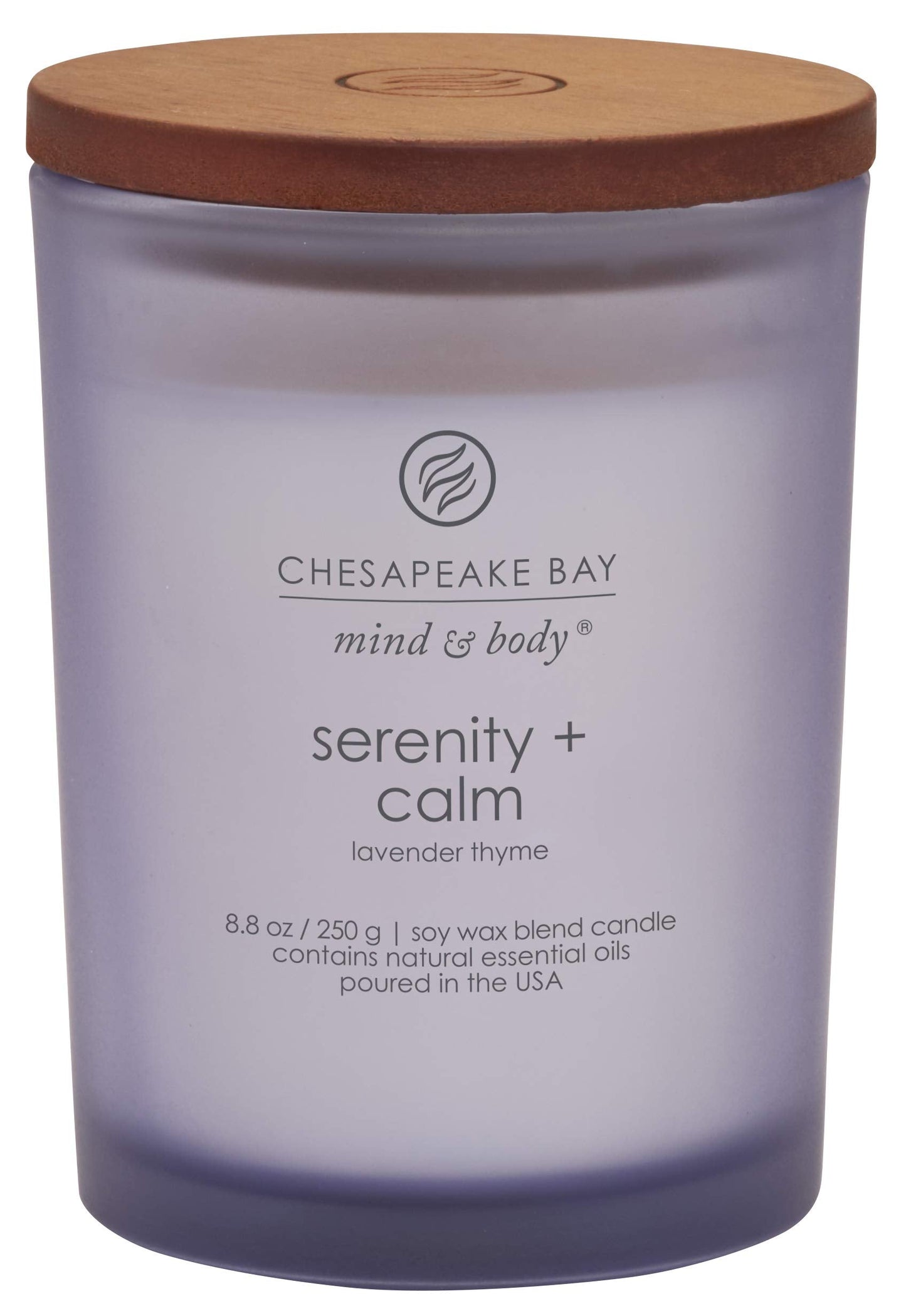 Chesapeake Bay Candle Scented Candles, Serenity + Calm (Lavender Thyme) & Peace + Tranquility (Cashmere Jasmine), Medium (2-Pack)