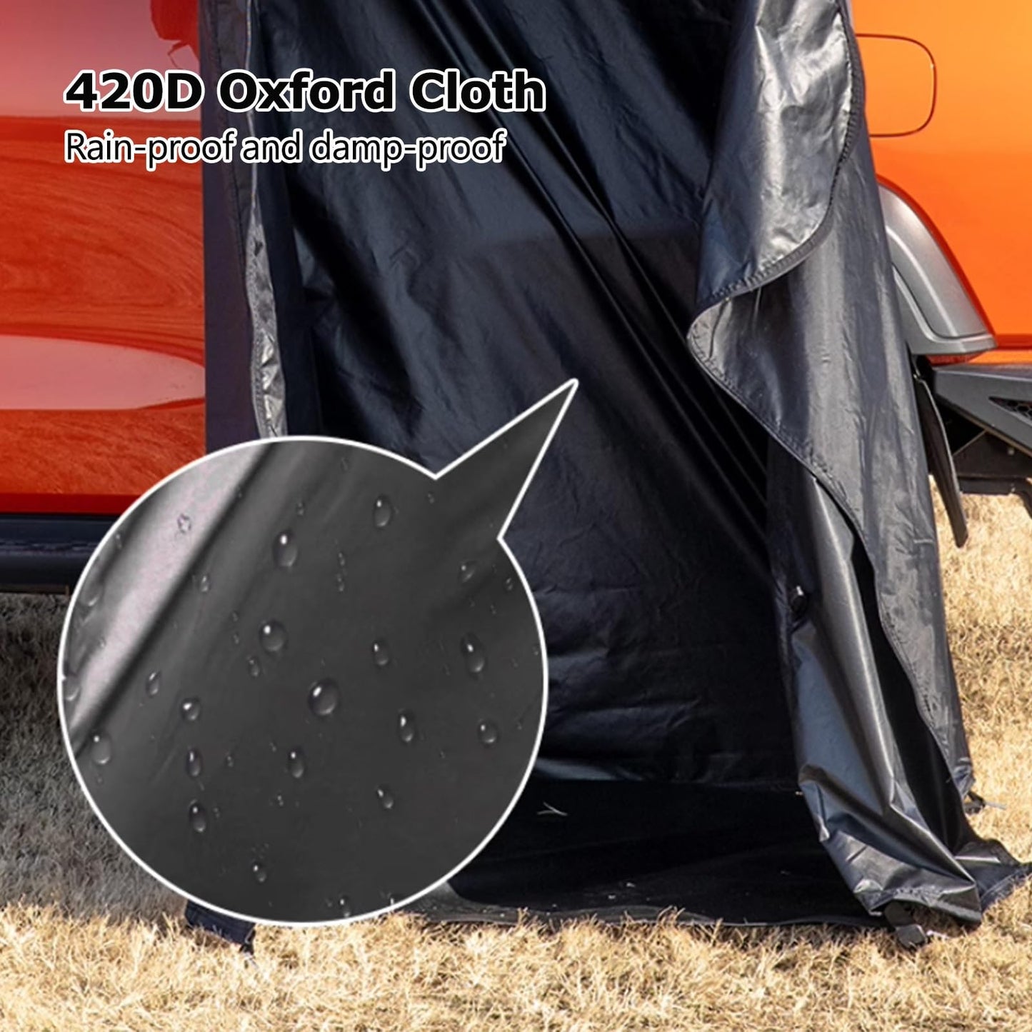 Side shower room, side shower room with roof, 3.3-foot x 3.3-foot privacy shelter toilet, camping portable shower tent, waterproof and moisture proof