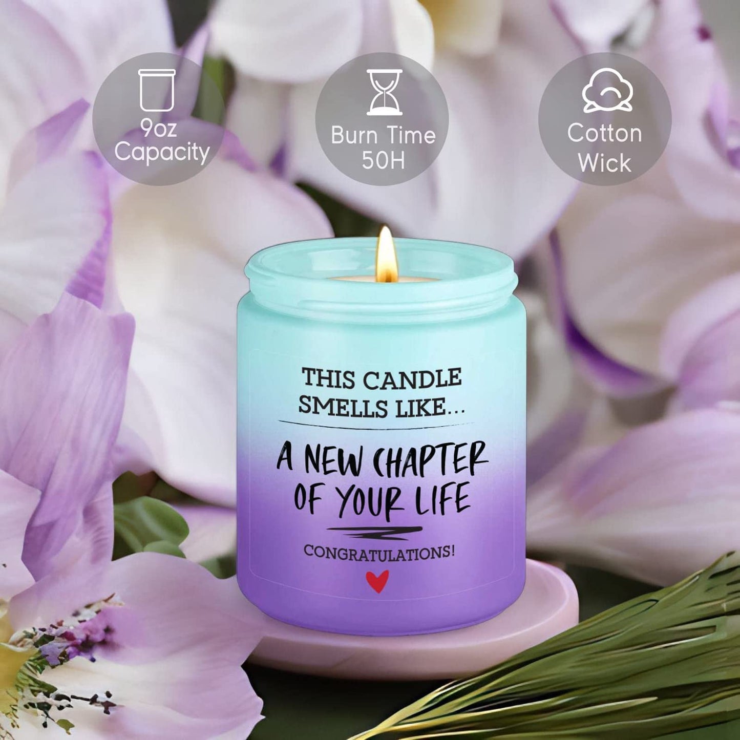 Fairy's Gift New Chapter Candle, Congratulations Gifts for Women Men, Coworker Friend, Leaving Job, New Beginnings Gifts for Women Men, Breakup, Divorce, Retired, Moving Away Congrats Presents Ideas