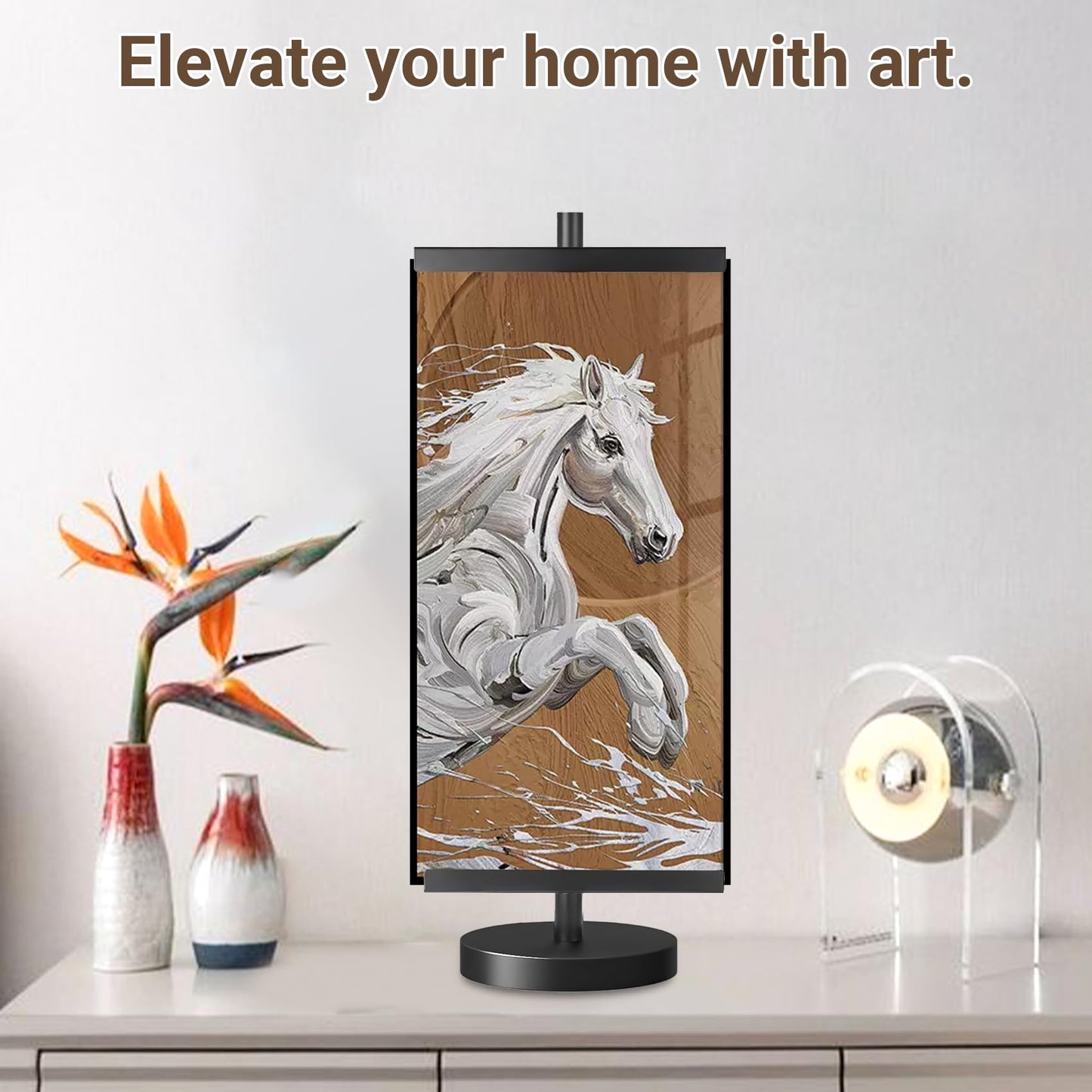 Easel Stand for Sign-Heavy Duty Tabletop Display Easel, Adjustable 28" Metal Picture Frame Stand for Wedding Signs, Art, Photos, French Style Table Top Easel, Plate Stands for Display (Black)
