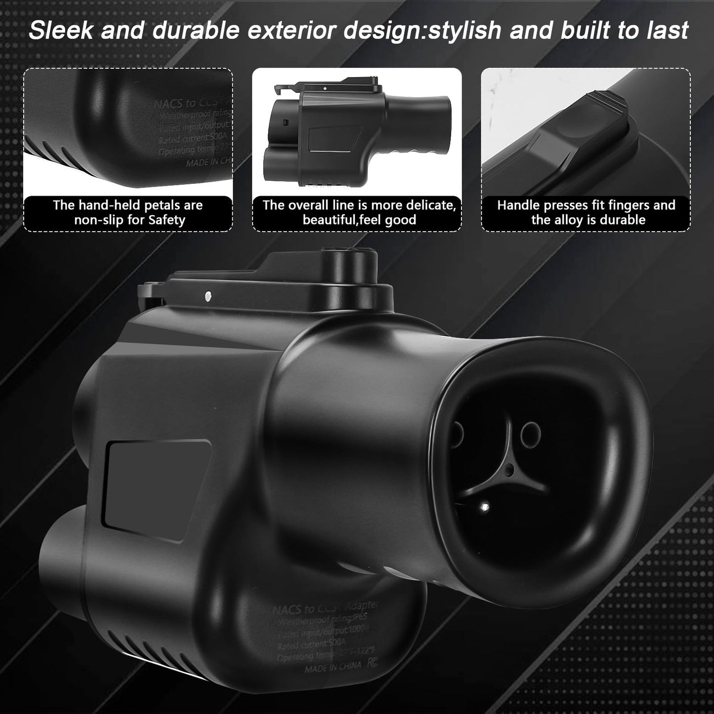 BUSBYR NACS to CCS1 Charger Adapter for Tesla - 500A/1000V Fast Charging - Compatible with Tesla Superchargers & CCS1 Electric Vehicles