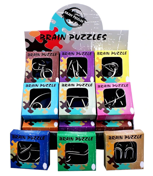 AHYUAN 24 Pack Metal Puzzles Brain Teaser IQ Wire Metal Puzzles for Adults Kids Teenagers Gifts Fidget Toys Educational Puzzle Games Toys Magic Trick Toy Party Favors for Kids Adults Challenge