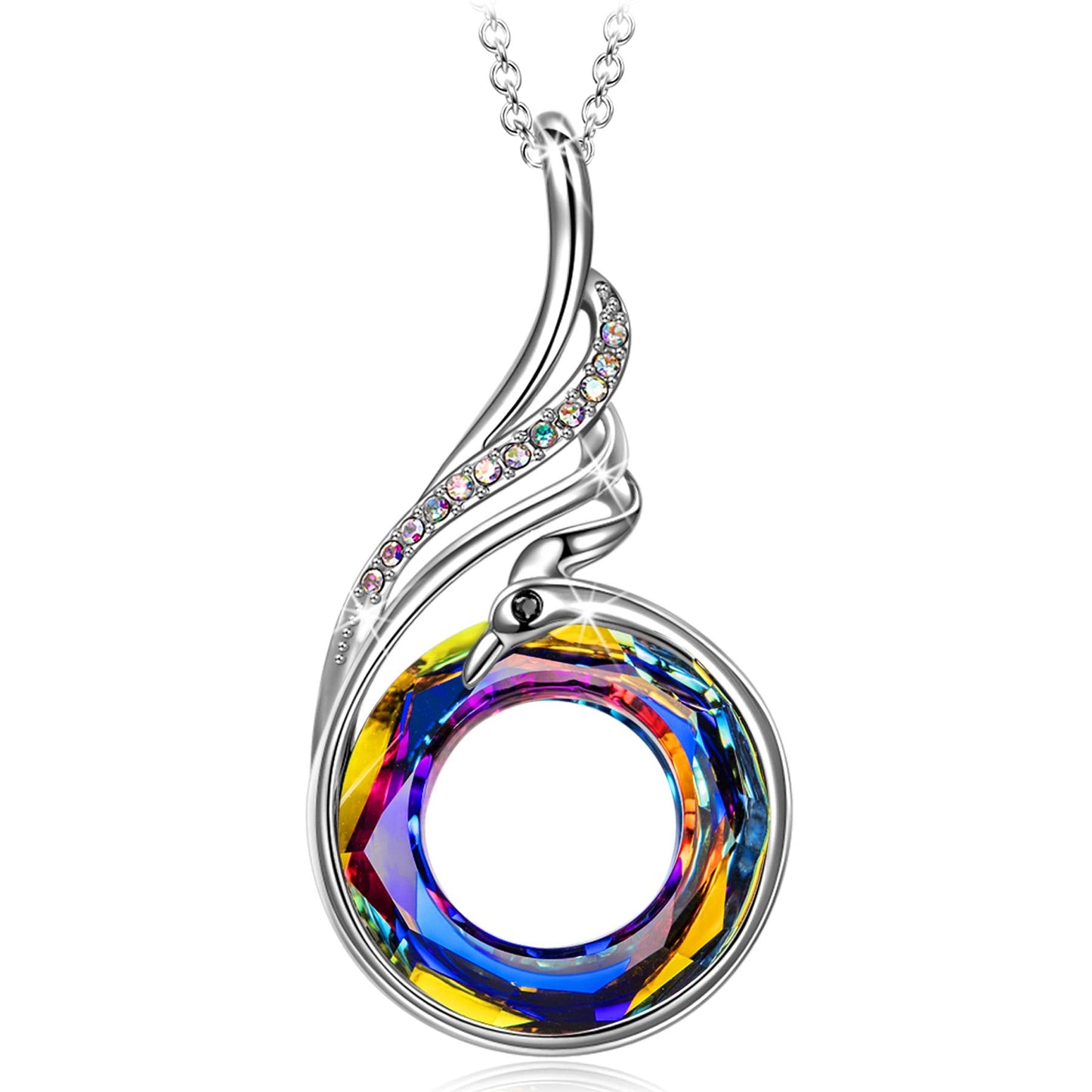 Kate Lynn Phoenix Necklaces for Women 925 Sterling Silver Necklace Crystal Jewelry for Wife Birthday Gifts for Women Christmas Mothers Day Gifts for Mom Wife Daughter Unique Jewelry for Girlfriend Best Friend Lady