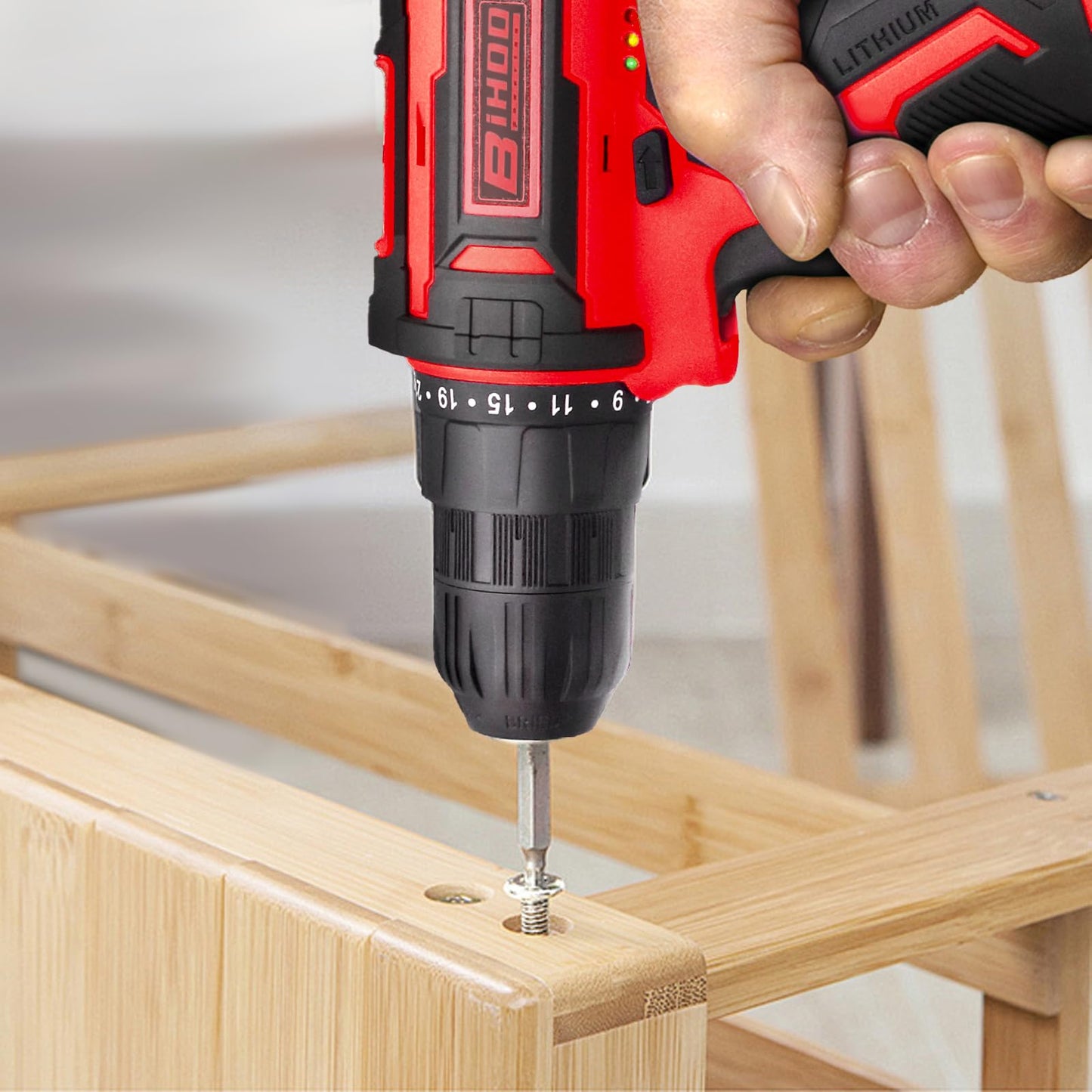 12V Cordless Drill Driver Set, 43pcs Home Tool Kit with 2-Speed & 25+1 Torque, LED Light, Fast Charger, Battery Included for DIY, Wood Metal Plastic, Gift for Men Women