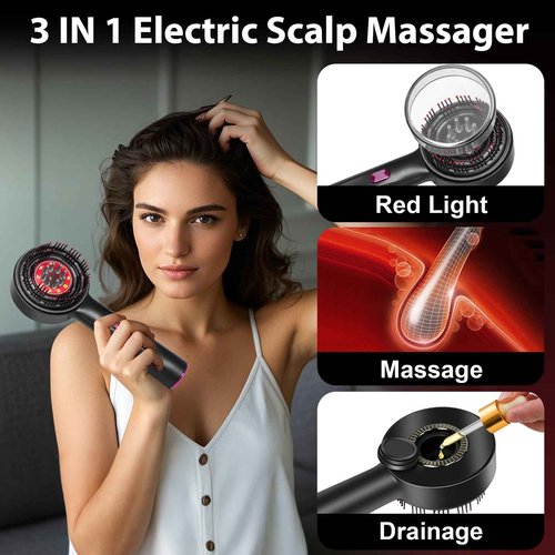 Laser Therapy Hair Growth Comb, Hair Oil Applicator,Electric Scalp Massager Hair Growth with IPX7 Waterproof