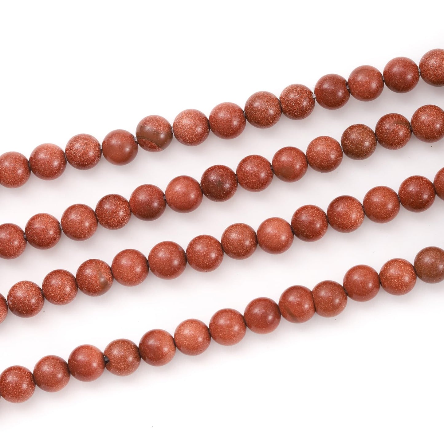 8mm 45pcs DIY Natural Gold Sandstone Beads Round Healing Crystal Gemstone Loose Beads for Jewelry Making Handmade Bracelet Necklace