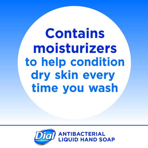 Dial Professional Gold Antibacterial Liquid Hand Soap, 16 OZ Pump Bottle (Pack of 12)