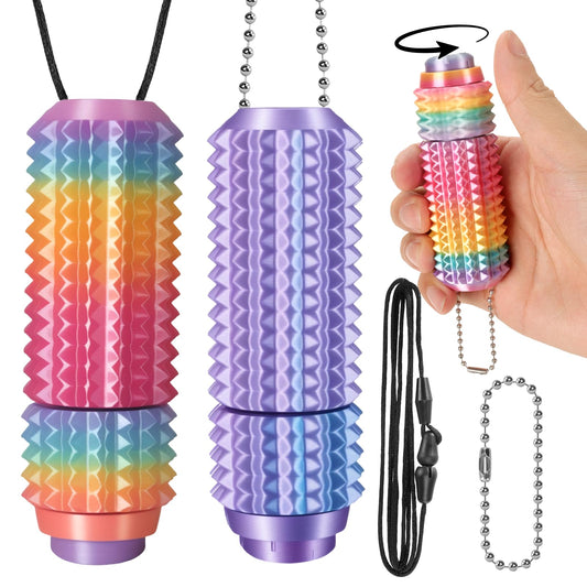 2PCS Little Ouchies Fidget, 3 in 1 Pocket Mini Fidget Toy for Adults, 3D Printed Spiky Grippie Stim Tool, Pain Stim Fidgets Toys, Gifts for Adult with Autism ADHD Anxiety Stress Relief