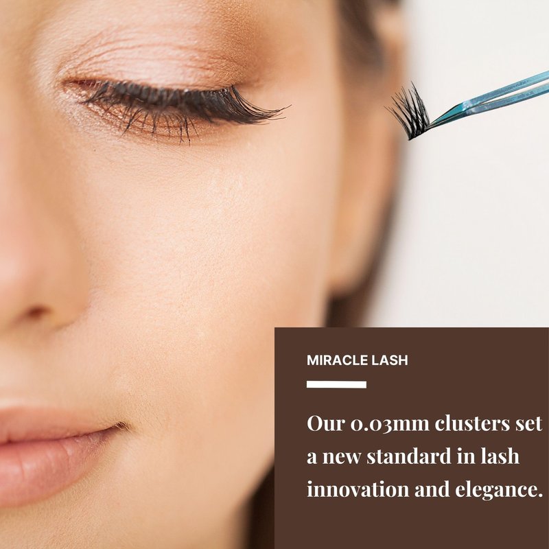 PARK SEONG HEE MIRACLE LASH DIY False Eyelashes, Lash Clusters, Lengthening Wisps 9mm-16mm Contact Lens Friendly, Easy to Apply, Reusable Strip Lashes (E5-280, 14mm) Thickness 0.03mm Lash Clusters