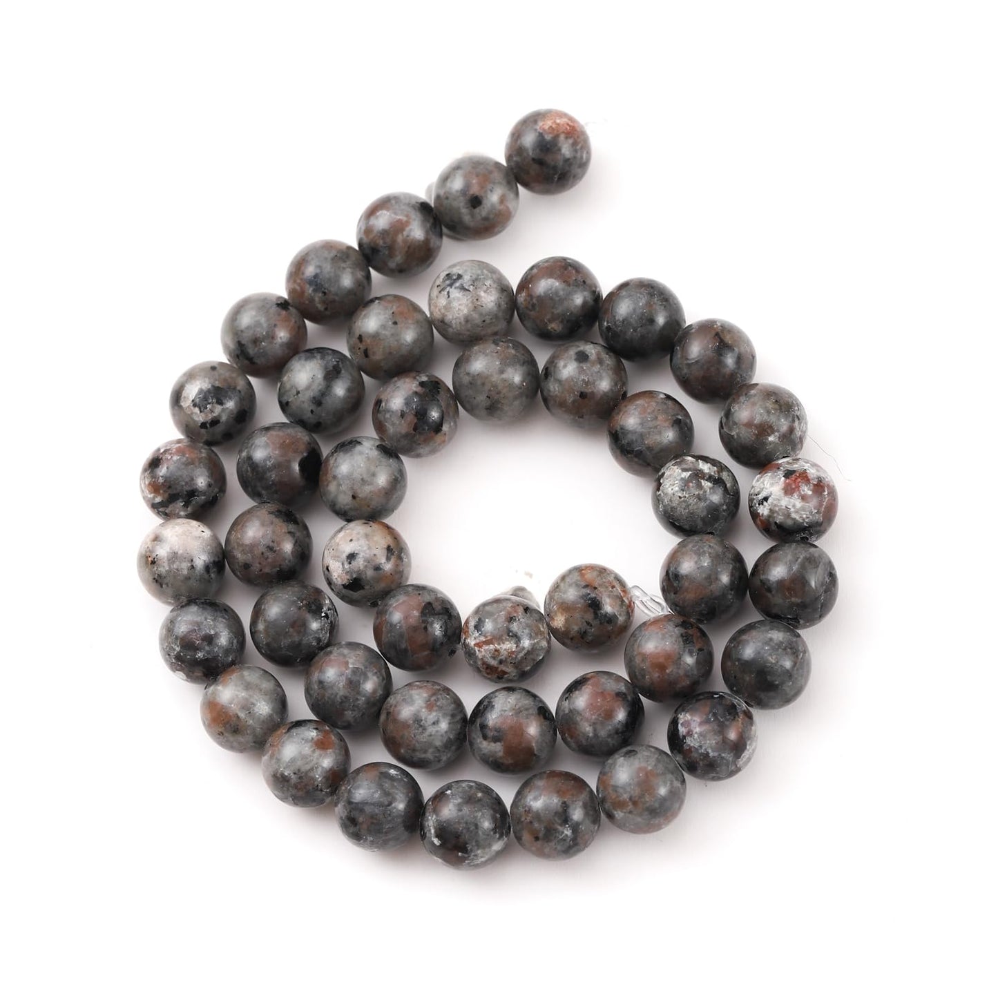 10mm 38pcs DIY Natural Black Labradorite Stone Beads Round Healing Crystal Gemstone Loose Beads for Jewelry Making Handmade Bracelet Necklace
