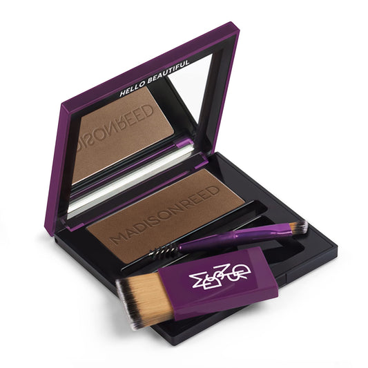 Madison Reed Root Touch Up + Brow Filler, Terra Medium Brown - Instant Gray Coverage, Fills Brows & Thinning Hairlines, Rain/Sweat/Pillow-Proof, Smart 8-Free, Leaping Bunny Certified, 0.13 oz (60 Uses)