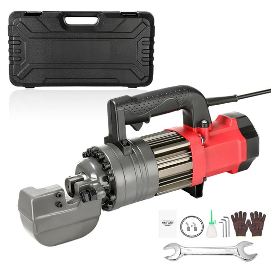 1400W Electric Rebar Cutter, 7/8" Hydraulic Portable Rebar Cutter 3-4s Cutting Speed Cuts 4-22mm #7 3/8" 5/8" up to 0.87" Rebar/Steel, RC-22,with Easy to Carry Box