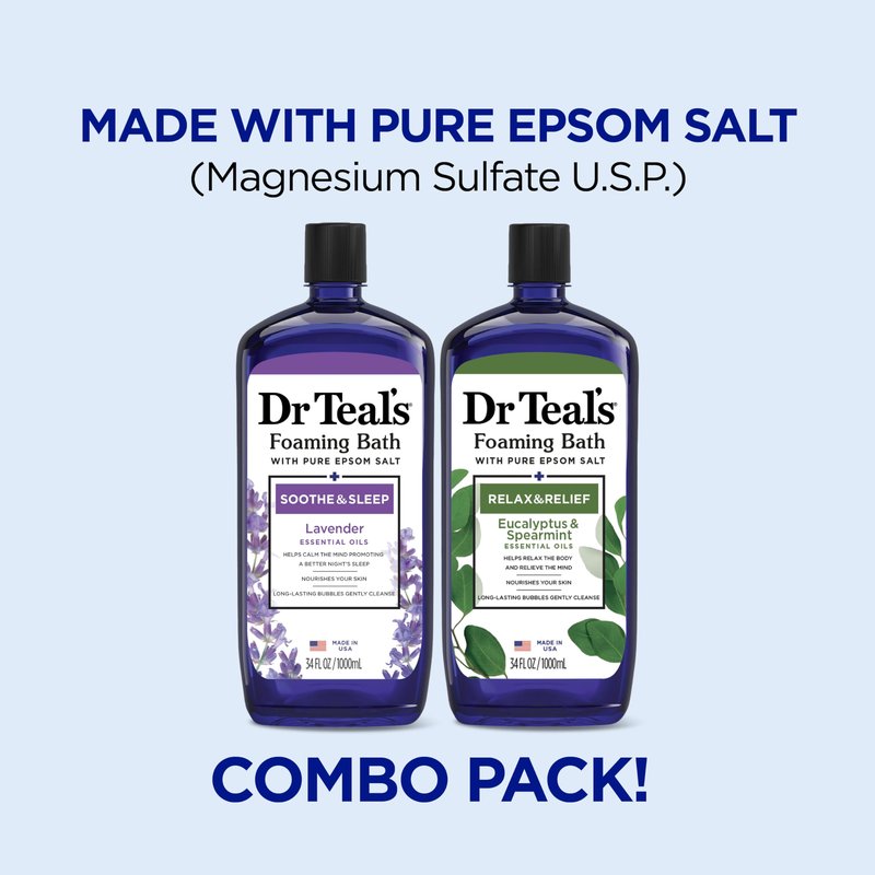 Dr Teal's Foaming Bath, 34 fl oz (Pack of 2)