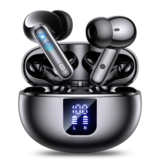 AI Translation Earbuds Real Time 144 Languages Accents Translator 36H Playtime 3-in-1 Wireless Headphones 4 ANC Mic for Spanish/English Audífonos Traductores, Bluetooth 5.4 Earphones iOS & Android