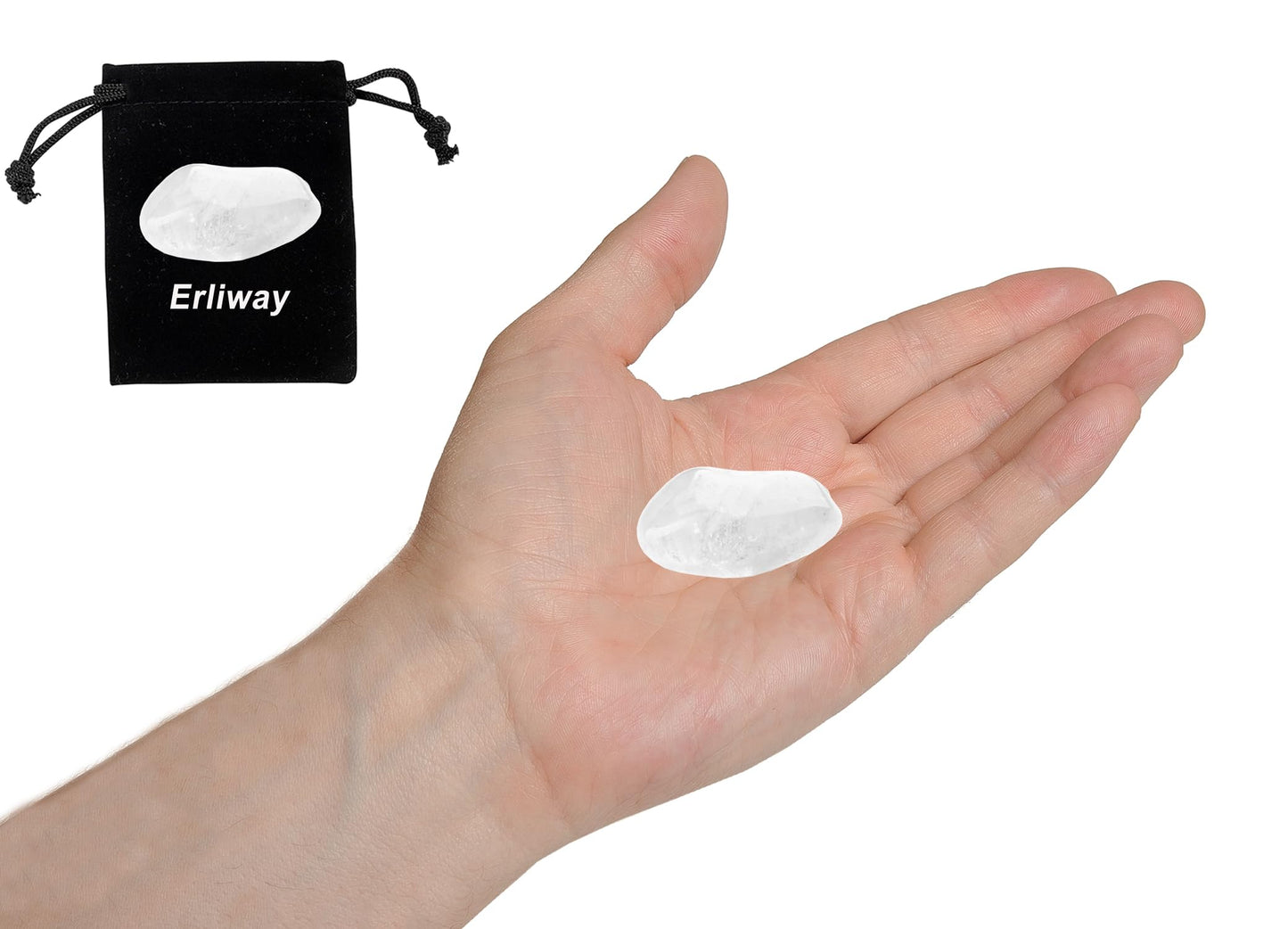 Clear Quartz Healing Crystal Stones, 1.25-2.0" Large Reiki Healing Gemstones Natural Tumbled Polished Stones for Energy Witchcraft Therapy Meditation