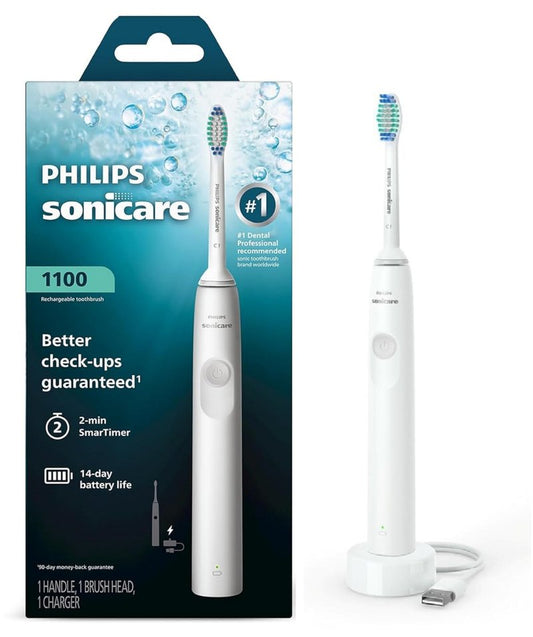 Philips Sonicare HX3411/05 Electric Toothbrush DailyClean 1100 with QuadPacer & Smartimer - (Mint Blue)