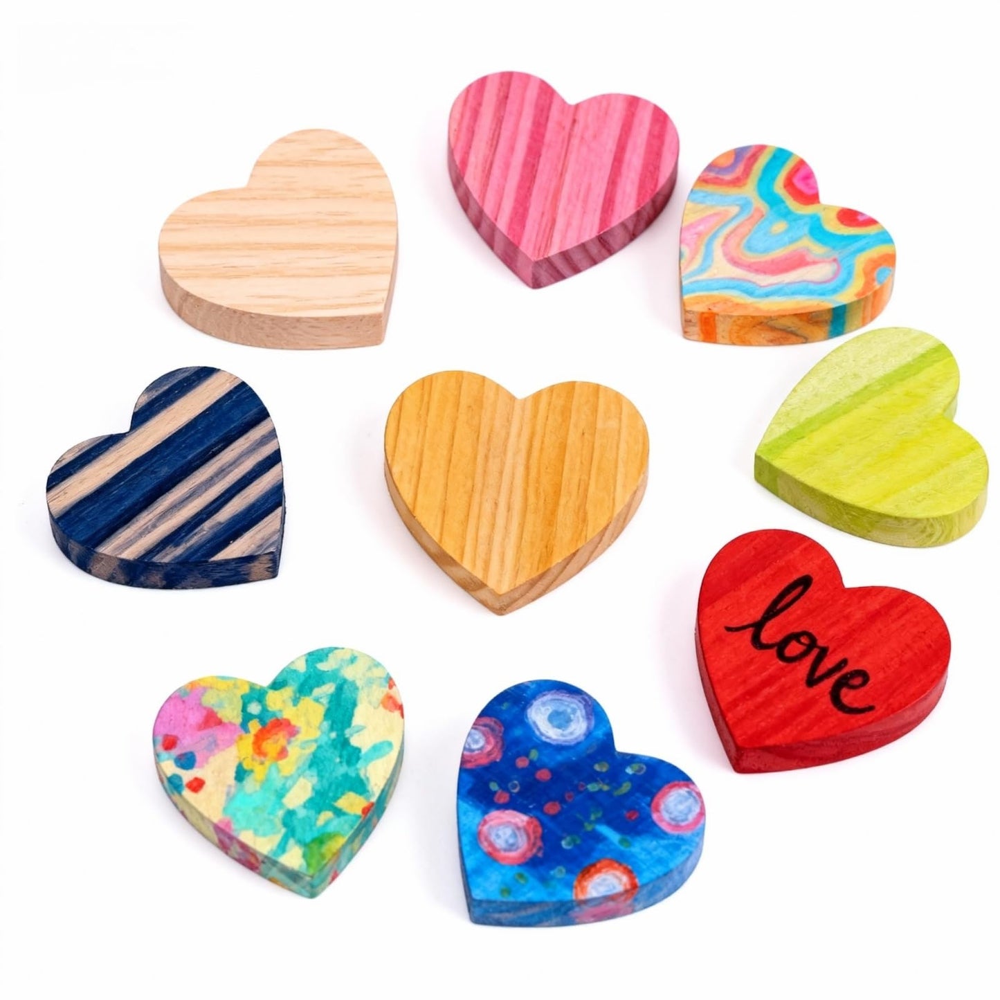 12 Pack Unfinished Pine Wood Hearts 4x4 Inch - DIY Craft Supplies for Valentine’s Day, Romantic Couple Gifts & Wedding Decor Blanks (Ideal for Painting & Wood Burning)