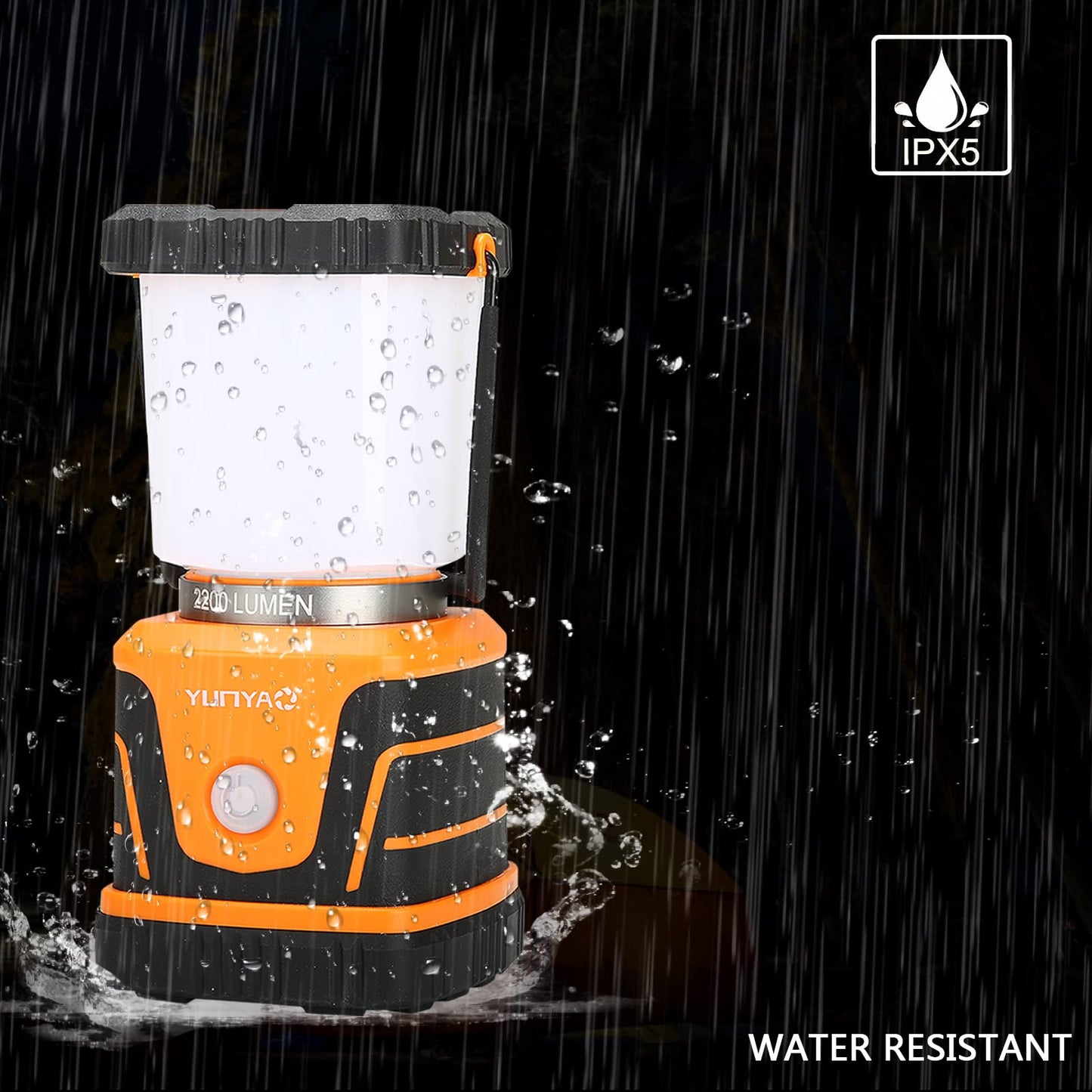 Camping Lantern Rechargeable 2200LM, LED Flashlight Lanterns for Power Outages, Emergency,Camping,Hurricane, Lanterns with IPX5 Waterproof,4 Light Modes,4400mAh Power Bank
