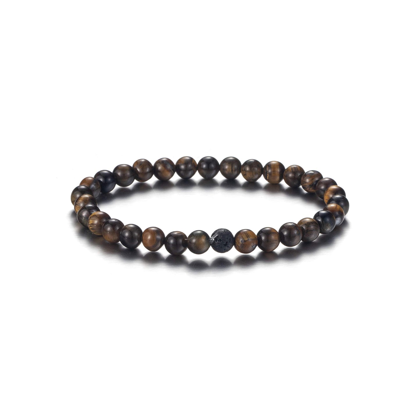 Softones 6MM Lava Rock Aromatherapy Anxiety Essential Oil Diffuser Beads Bracelet for Women Men,Friendship Couples Gifts Natural Stone Bracelets
