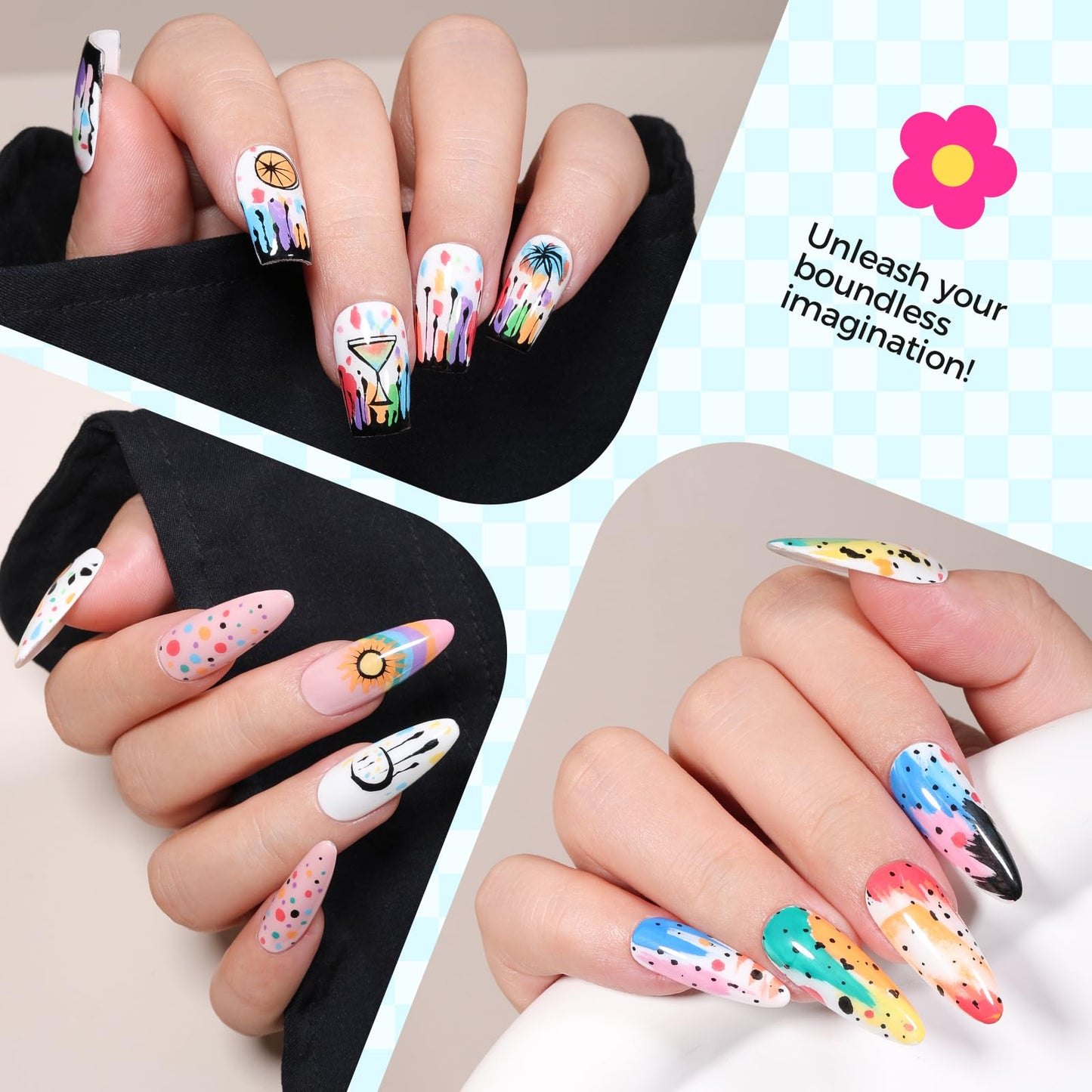 18 Color 3D Nail Art Pens Set, 0.7MM Nail Polish Pens for Nail Art Dotting Pen Drawing Painting Liner Brush for DIY Nail Design, Home & Salon Manicure Tools