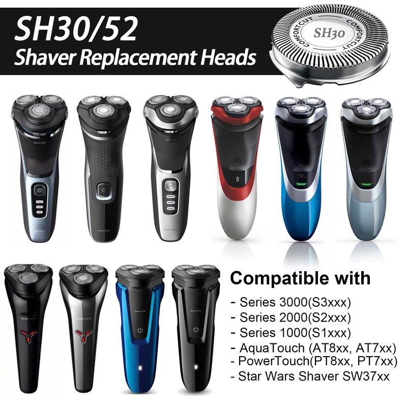 SH50 Shaver Replacement Heads for Series 5000 Razors,