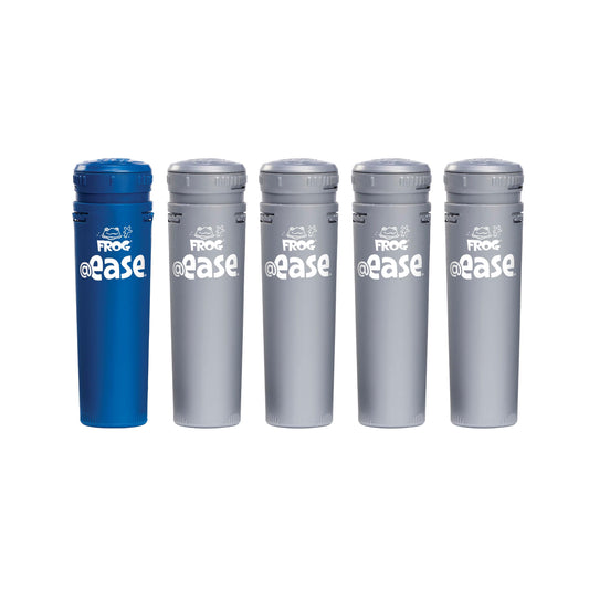 FROG @Ease in-Line Mineral Cartridge + 4 in-Line SmartChlor Cartridges for Hot Tubs up to 600 gallons for use in Marquis, Caldera, Artesian and Hot Springs Spas; Hot Tub Sanitizer, Cyanuric Acid Free