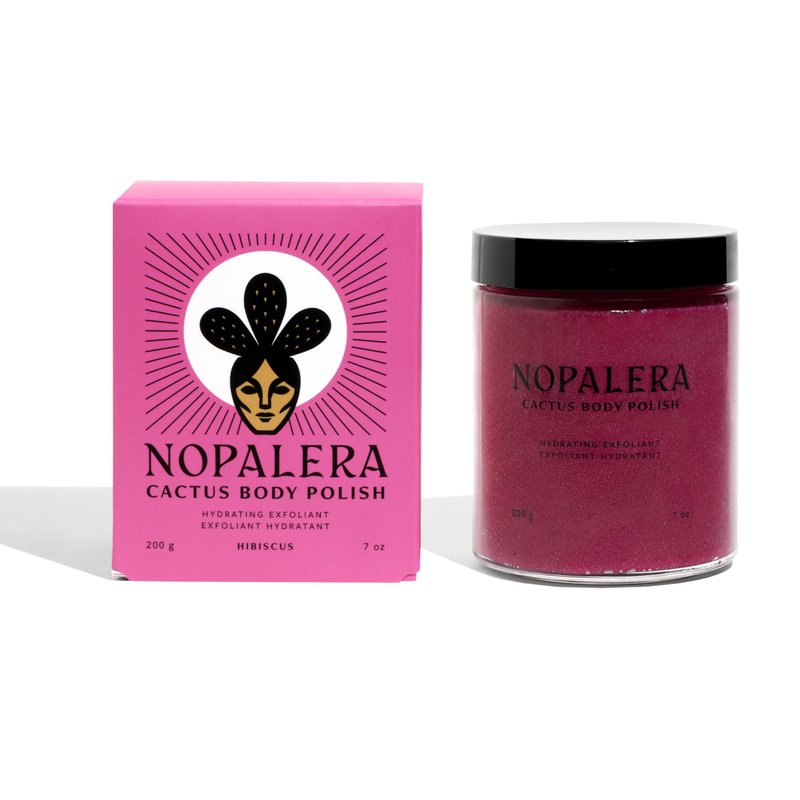 Nopalera Hibiscus Cactus Flower Exfoliant - Exfoliating Face & Body Scrub, 3-in-1 Cleanser, Exfoliator, & Moisturizer, Vegan, Cruelty-Free, Natural Floral Scent, Dye Free, 6 oz.