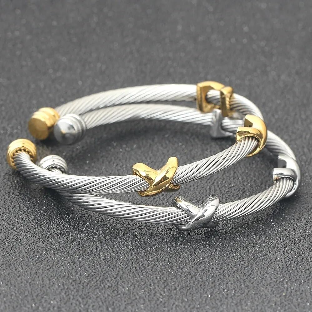 OSIRIDEH2 Cable Bracelets For Women, Multifunctional Twisted Bracelets for Women, Famous Twisted Cable Bracelets Bracelet Designs Women's Bracelets Fashion Jewelry Trendy Women' (silver)