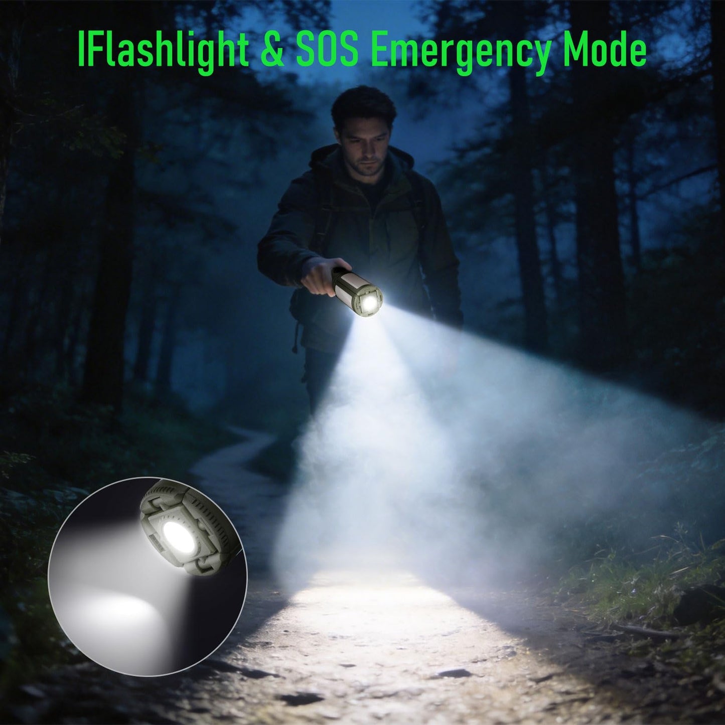 UBeesize Telescopic Camping Lights with Stand, 14000mAh Rechargeable Camping Lantern with Display, Hook and IPX5 Waterproof, Outdoor Portable Tripod Light for Travel, Fishing, Emergency Use