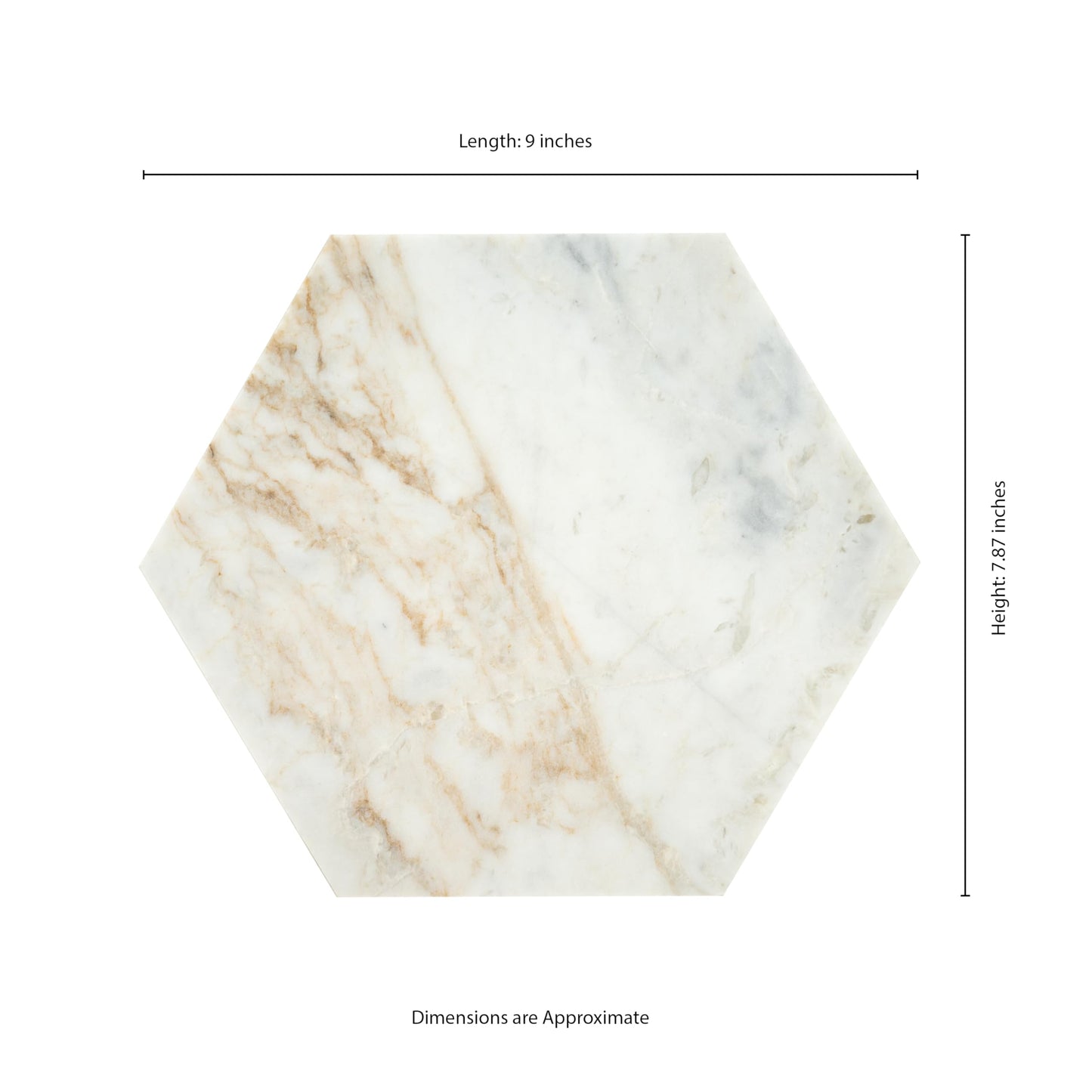 MSI Arabescato Venato 8 in. x 9 in. Hexagon Honed Marble Mosaic Tile for Kitchen, Bathroom Use; 2 Pack of 97 Pieces