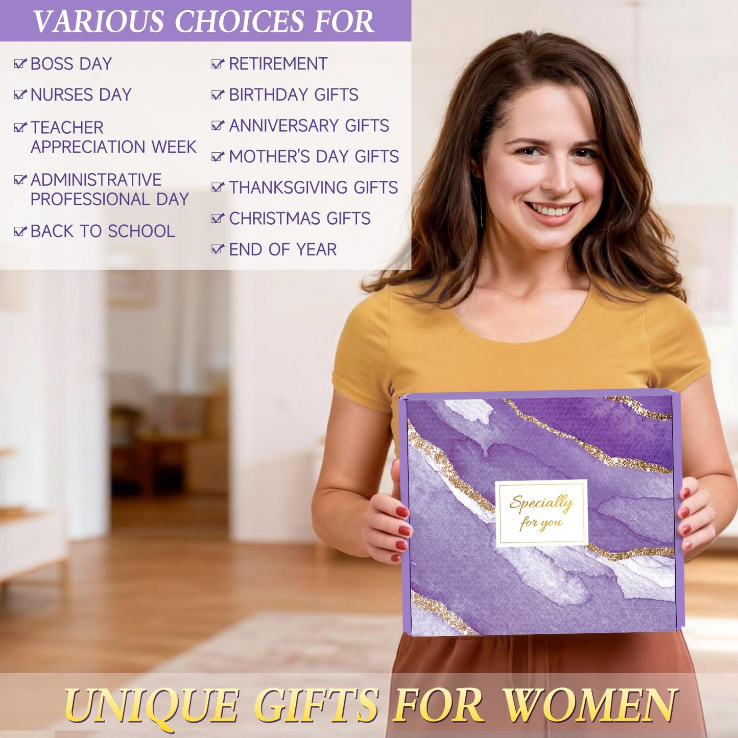 Boss Lady Gifts for Women, Best Boss Gifts for Women, Thank You Gift Baskets for Bosses Female, Birthday Christmas Farewell Office Appreciation Gift Set w/Canvas Tote Bag Acrylic Decor