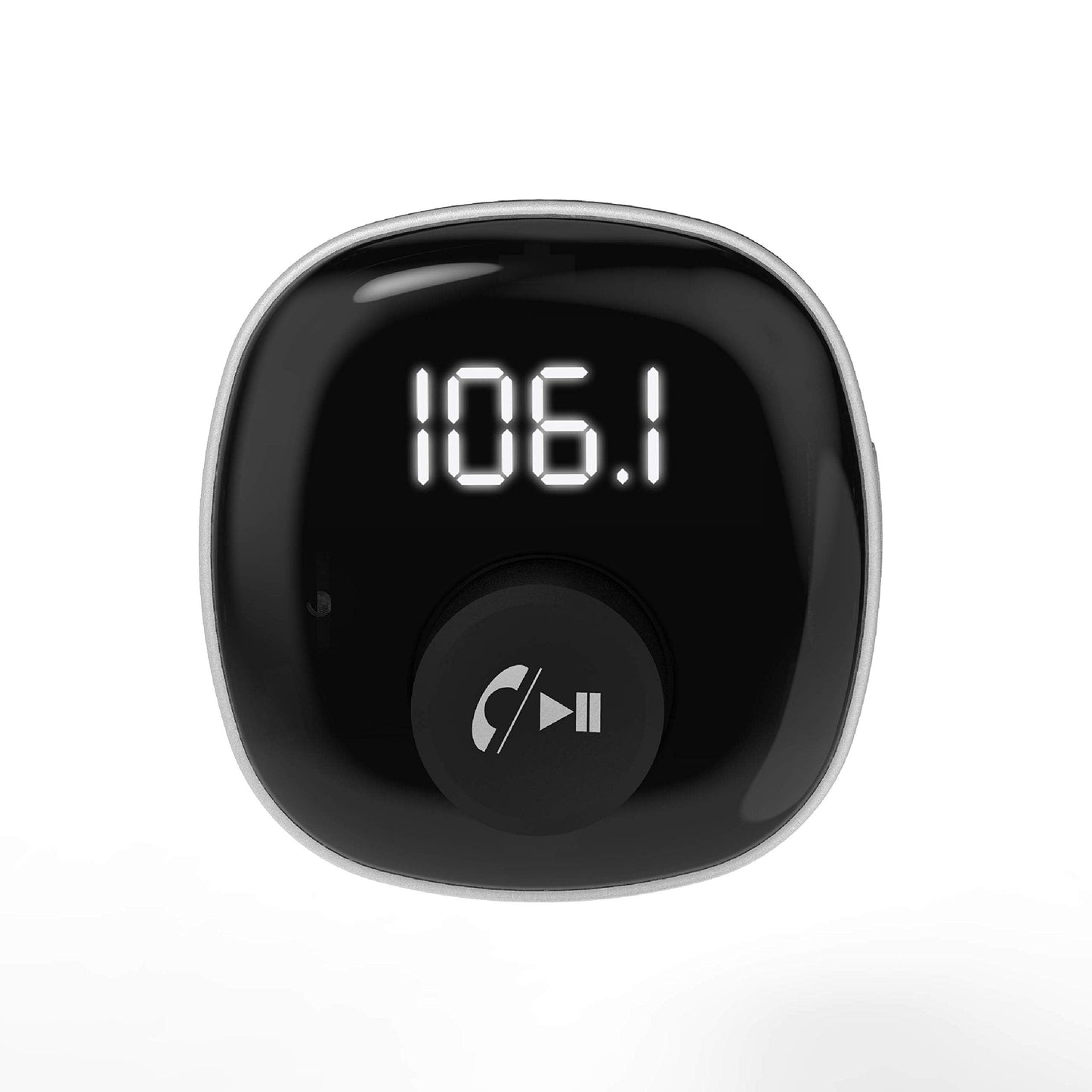 Scosche BTFM8 Bluetooth FM Transmitter Car, Dual 12W USB-C and USB-A Charging Ports, Fast Type-C Car Charger, Wireless Radio Bluetooth Adapter, Hands-Free Kit for Calls, Siri and Google Assistant