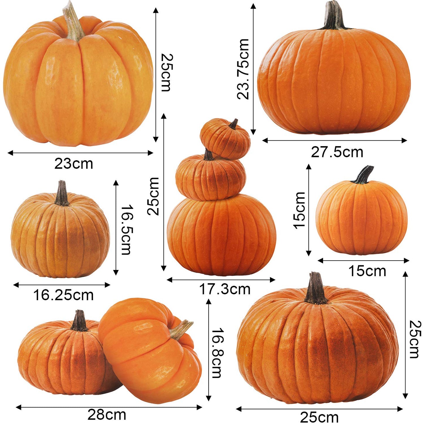 35 Pieces Large Pumpkin Cutouts Decoration Pumpkin Shape Cutouts for Fall Classroom Decor and Teacher Supplies Celebrations Halloween Thanksgiving Day Party Supply, 7 Designs