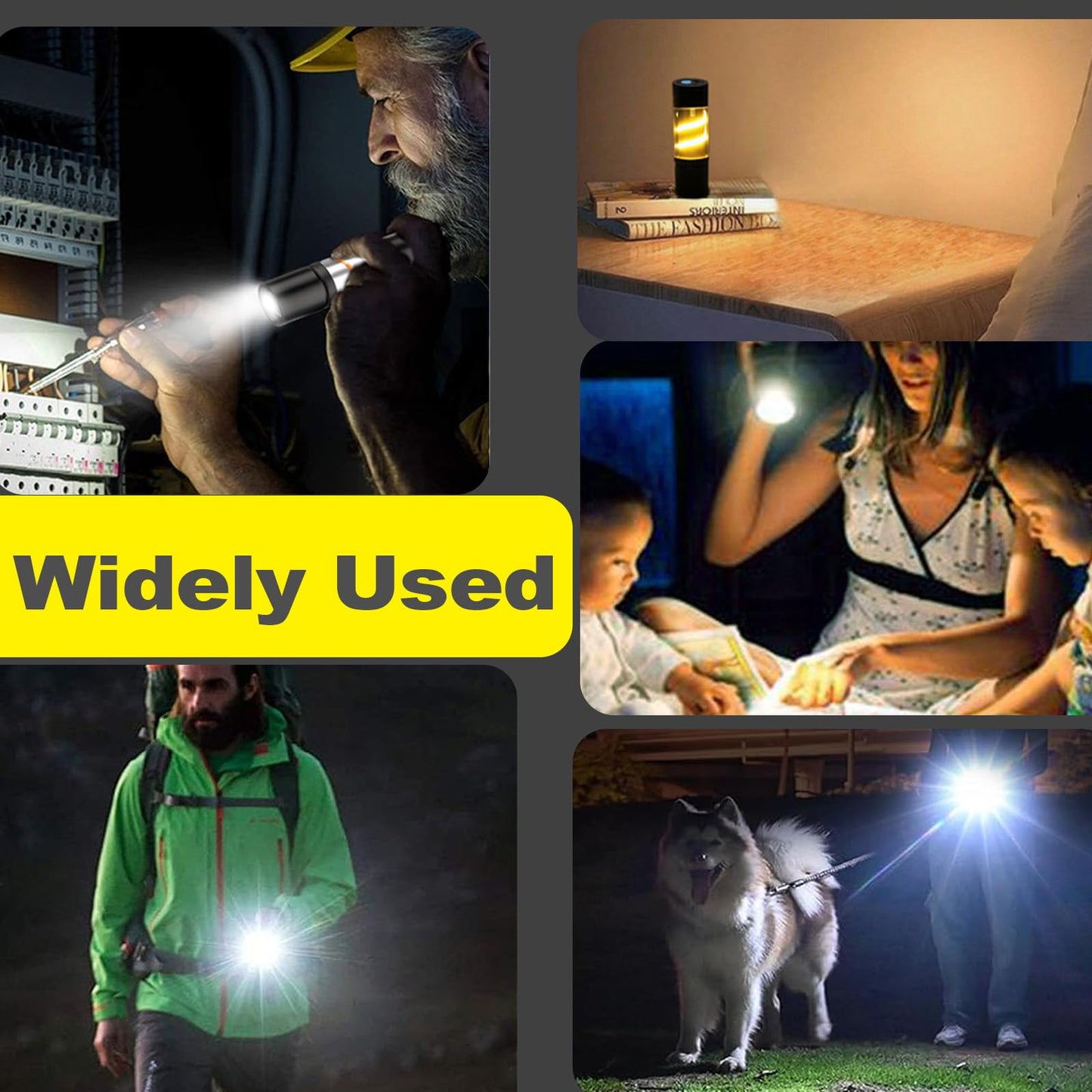 INSIGHLUX Small Flashlight Rechargeable LED Flashlights with COB Light,Zoomable 500 Lumens Pocket Flashlights for Camping,Travel,Outdoor,Emergency,Hiking,Automotive Work
