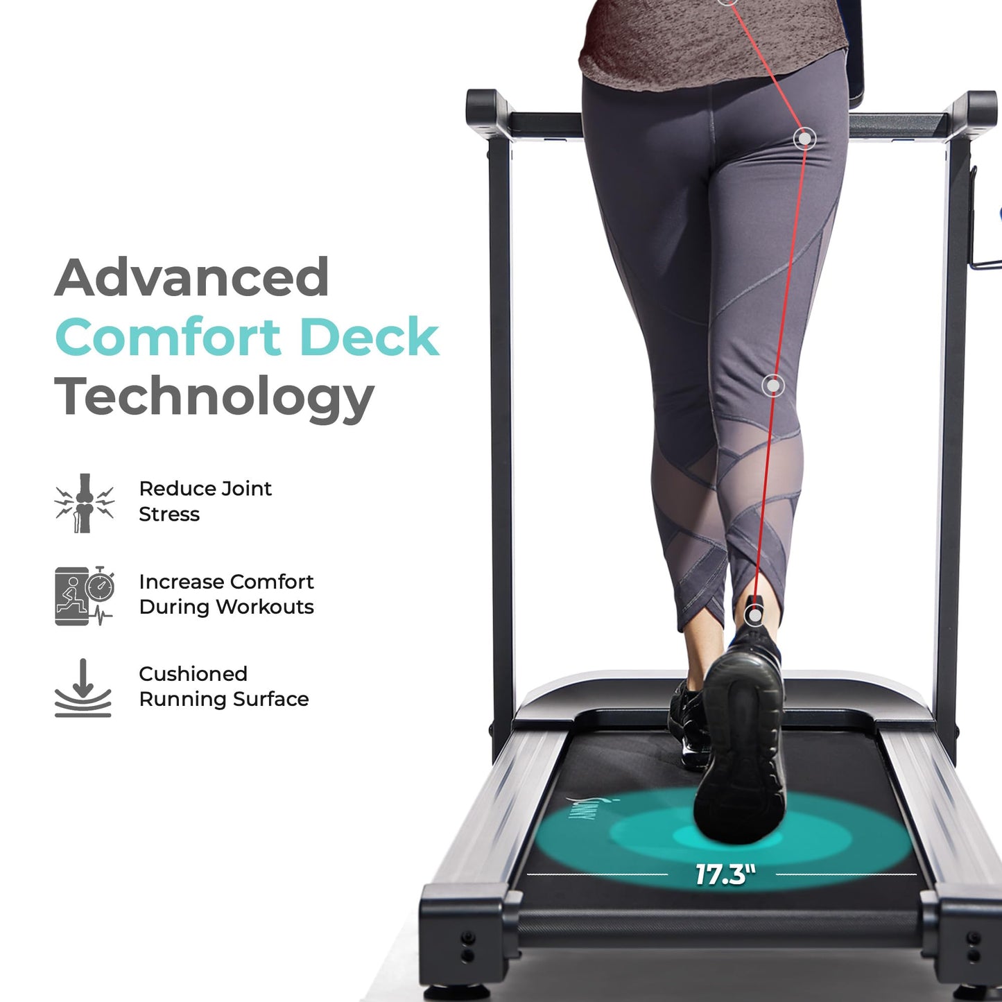 Sunny Health & Fitness Interactive Slim Folding Treadmill with Quiet Brushless, Shock Absorption, Digital Monitor, Free SunnyFit App Bluetooth Connectivity, Optional 12-Level Auto Incline