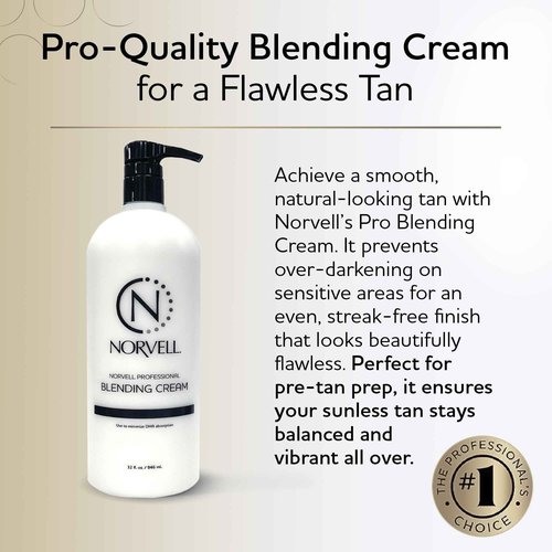 Norvell Premium Sunless Tanning Solution Bundle - Venetian, 34 Fl Oz and Pro Blending DHA Barrier Cream, 32 Fl Oz