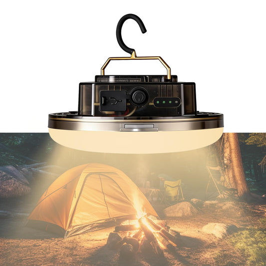 12000mAh（40W） 5000LM Camping Lights 3 Color Lighting Modes Bright Rechargeable LED Lamp Hanging Tent Lights,IPX5 Waterproof,Magnet,for Camping Essentials,Outdoor and Home,Gift