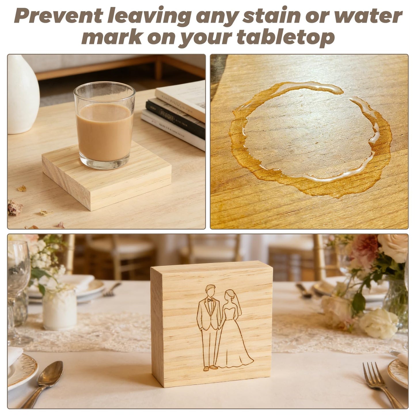 Acrux7 20 Pack 4x4x1 Inch Wood Squares, Unfinished Wooden Panels, Blank Natural Pine Wooden Boards for Crafts, Painting, Laser Engraving, Wood Burning, DIY Coasters