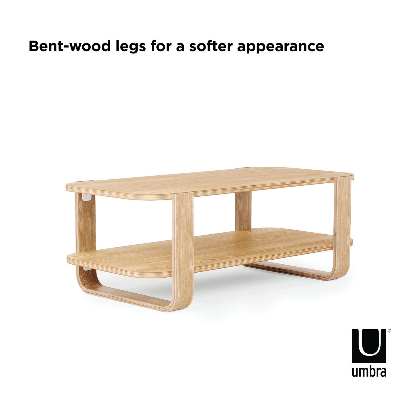 Umbra Bellwood Coffee Table with Storage, Natural