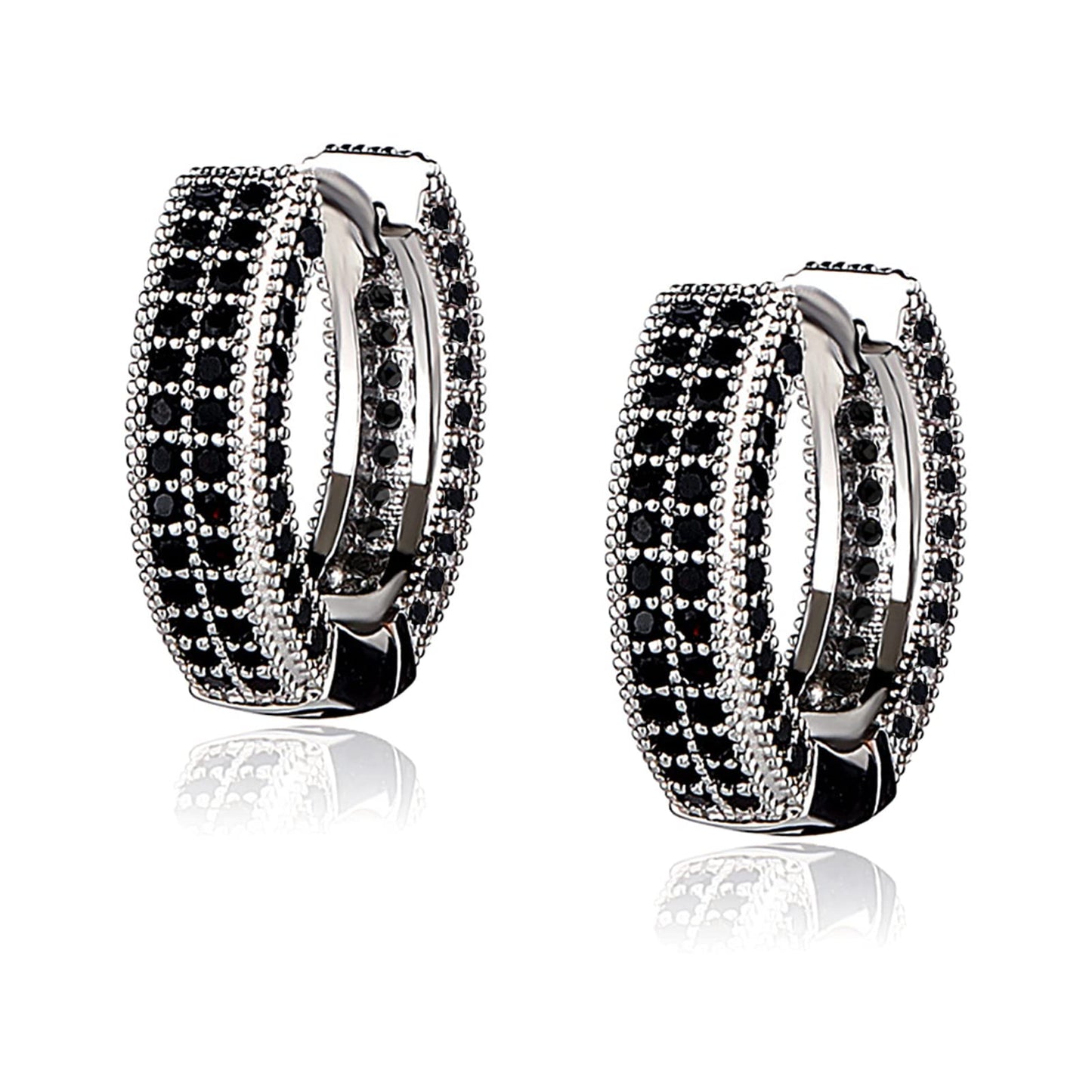 TOPGRILLZ Iced Out Hoop Earrings Cubic Zirconia Huggie Cartilage Cuff Hypoallergenic 14K Gold Plated Luxury Fashion Round Circle Earrings For Men Women-05SH